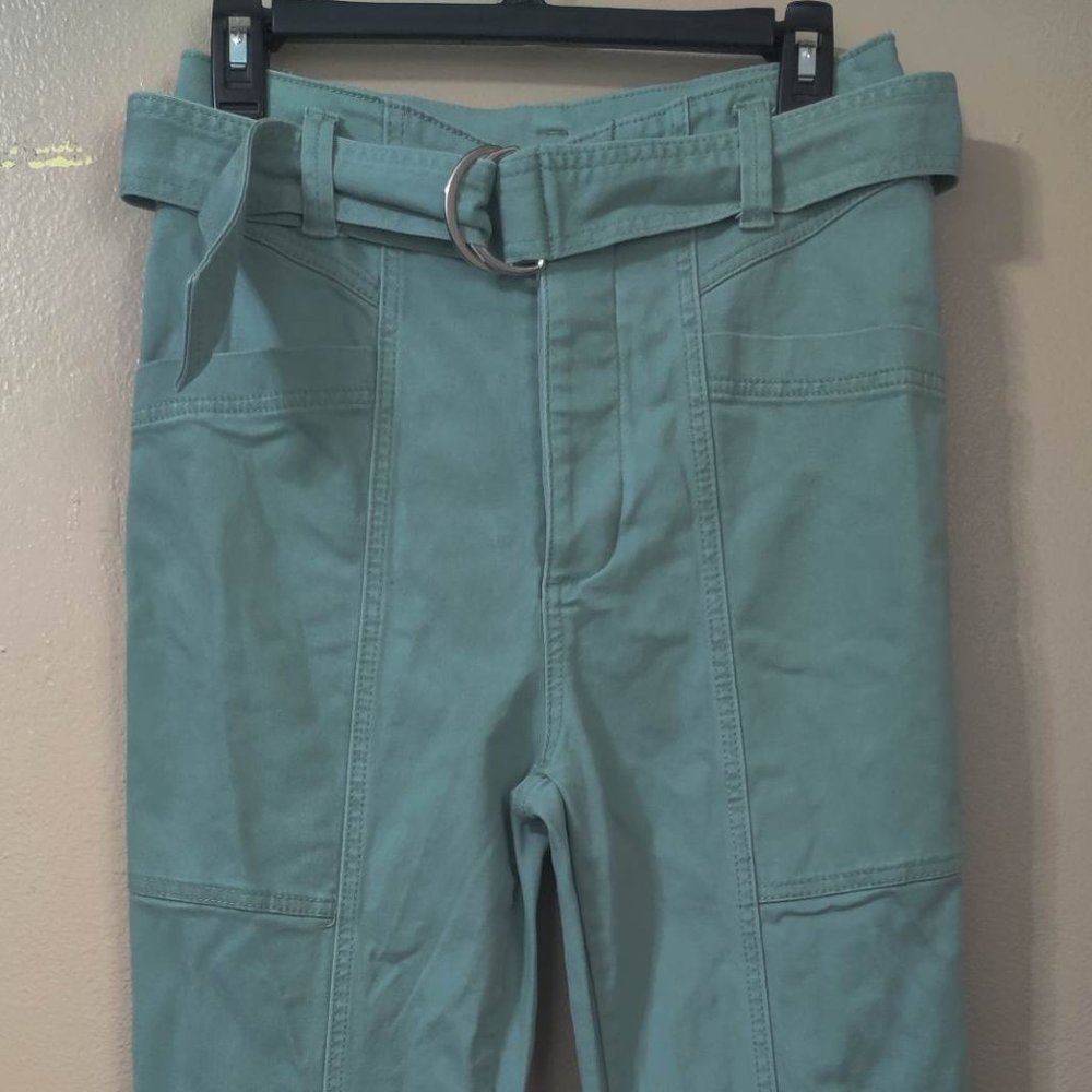 Happy Nature, Light Green Belted Pants,Women’s Size: 2